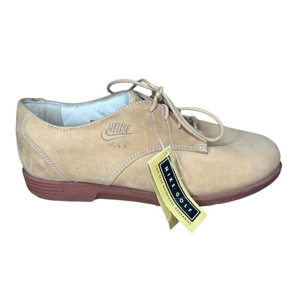 Vintage 90s Nike Pro Air Classic‎ Pro Golf Shoes Tan Suede Women’s 8 NEW